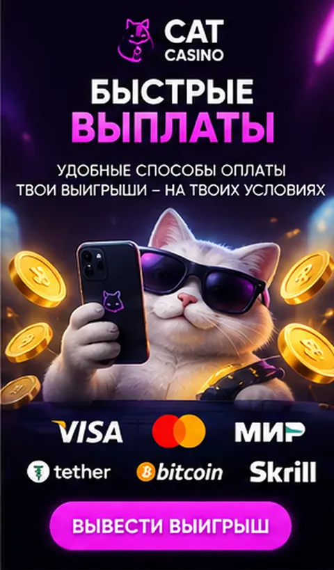 Платежи в Cat Casino: пополнение и вывод только на реквизиты на своё имя.