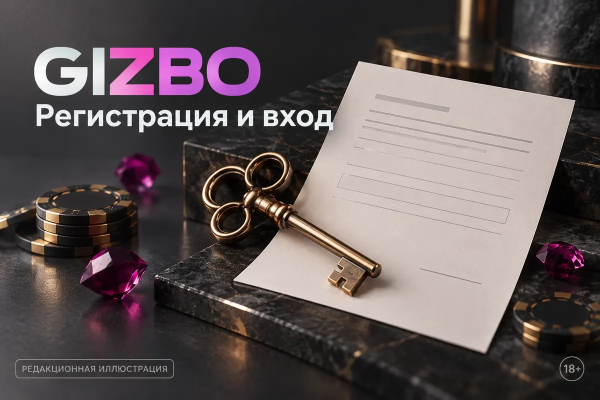 Промо-баннер Gizbo. Иллюстрация, не снимок сайта.