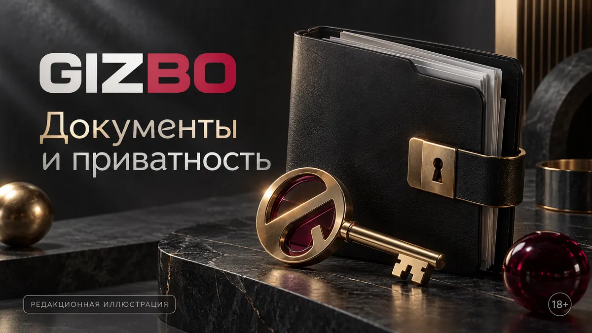 Промо-баннер Gizbo. Иллюстрация, не снимок сайта.