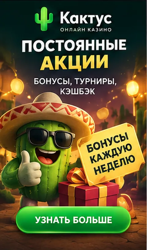 Приветственное предложение Кактус. Перед активацией проверьте вейджер и максимальную ставку.