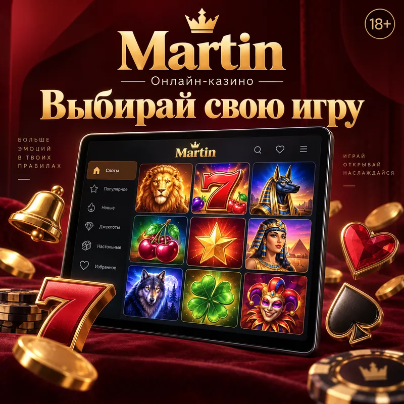 Слоты в Martin: RTP каждого автомата виден в меню игры.
