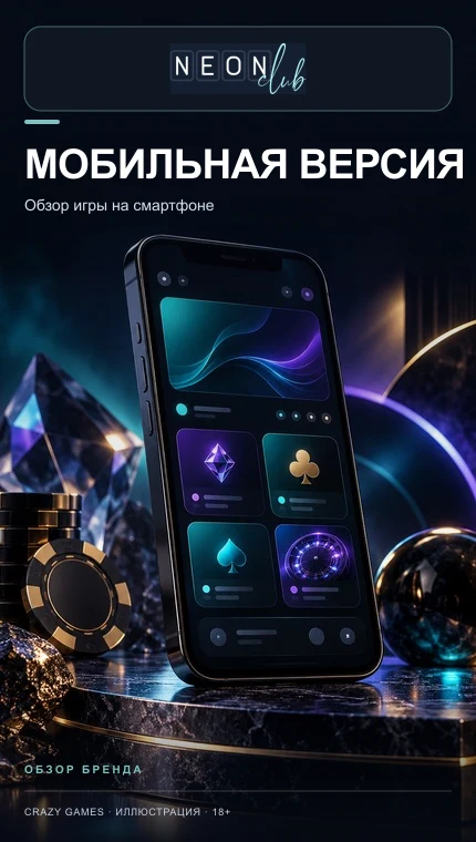 NeonClub на телефоне: работает в браузере, приложение не обязательно.