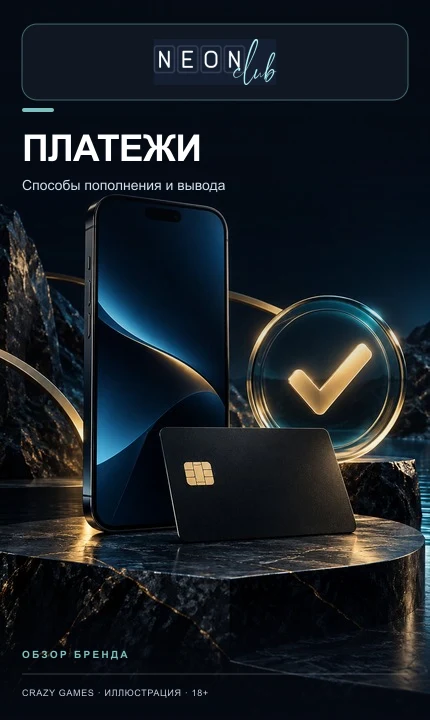 Платежи в NeonClub: пополнение и вывод только на реквизиты на своё имя.