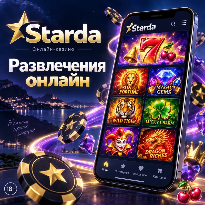 Промо-баннер Starda. Иллюстрация, не снимок сайта.