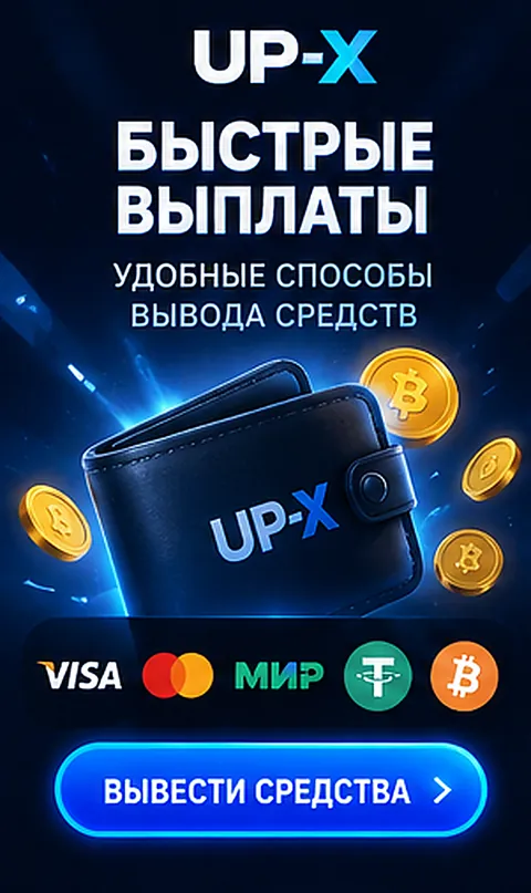 Платежи в Up-X: пополнение и вывод только на реквизиты на своё имя.